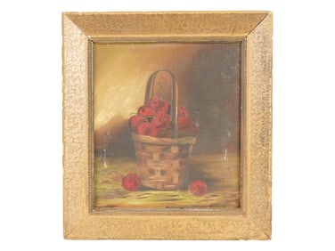 EUROPEAN SCHOOL STILL LIFE OIL PAINTING SIGNED