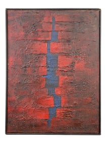 POLISH ABSTRACT OIL PAINTING BY ZBIGNIEW DLUBAK