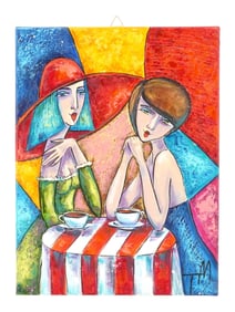 MIXED MEDIA PAINTING BY TATIANA MOROZOWA WITH COA