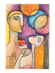MODERN POLISH PAINTING BY TATIANA MOROZOWA ADAM AND EVE