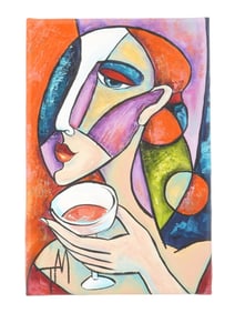 MODERN POLISH PAINTING BY TATIANA MOROZOWA PORTRAIT