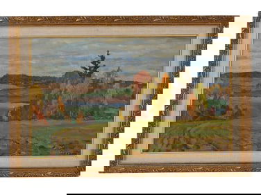 VLADIMIR GORSKY RUSSIAN LANDSCAPE OIL PAINTING