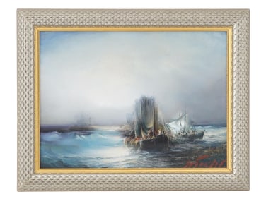 RUSSIAN SEASCAPE OIL PAINTING BY VLADIMIR ZEBEK