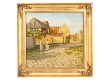 DUTCH GENRE SCENE OIL PAINTING BY PIETER J A WAGEMANS