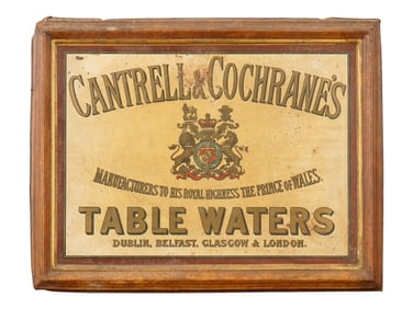 ANTIQUE IRISH CANTRELL COCHRANE METAL ADVERTISING SIGN