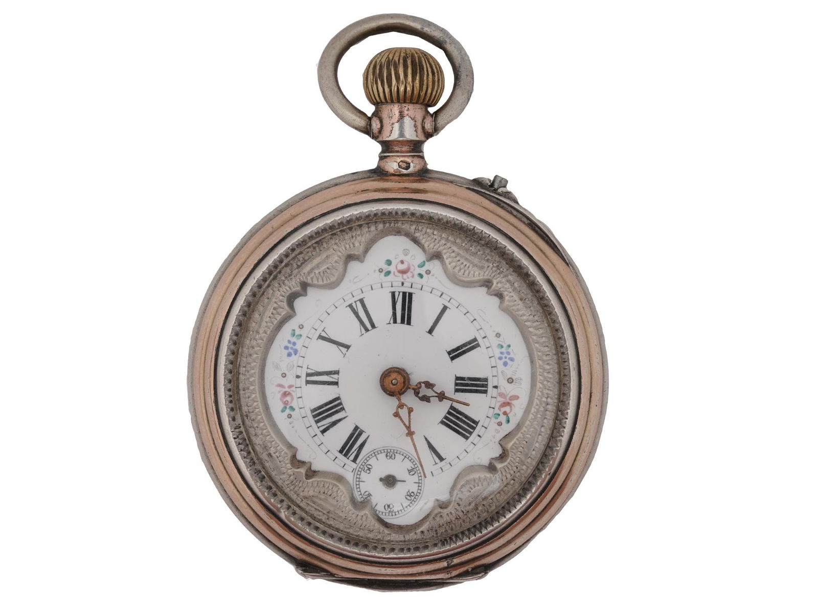 ANTIQUE SWISS REMONTOIR POCKET WATCH SILVER CASE (1 of 6)