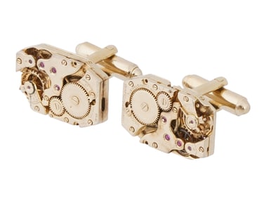 DANTE CUFFLINKS WITH 17 JEWELS WATCH MECHANISM
