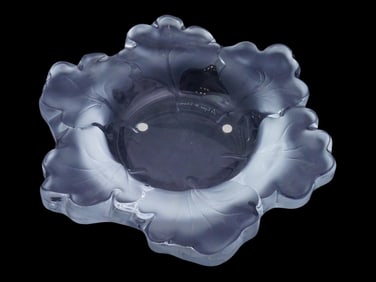 LALIQUE FROSTED GLASS CAPUCINES CENTERPIECE BOWL