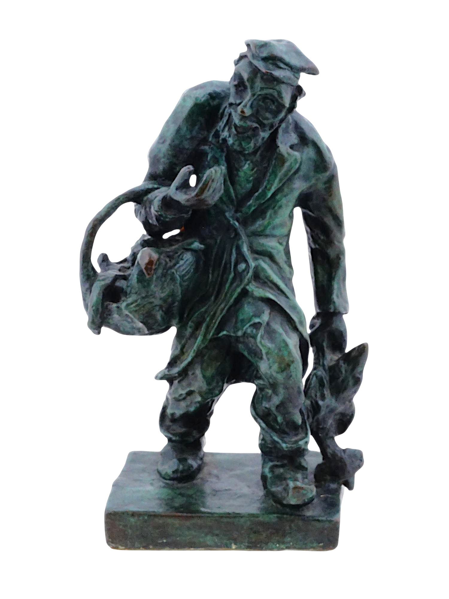 ANTIQUE JUDAICA BRONZE SCULPTURE BY ISSACHAR RYBACK (1 of 7)