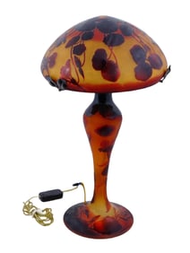 PAUL NICOLAS FRENCH ART NOUVEAU CAMEO GLASS LAMP