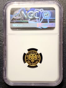 RUSSIA 25 ROUBLES 1993 GOLD BALLET NGC PF69