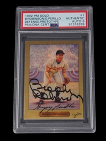 1992 PM GOLD B ROBINSON G PERILLO PROTOTYPE CARD PSA 9