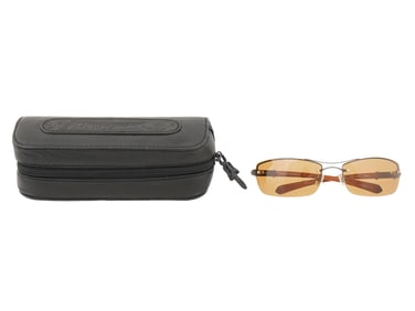 PAIR OF CHROME HEARTS SUNGLASSES WITH CASE