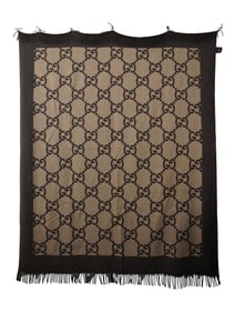 VINTAGE GUCCI WOOL AND CASHMERE THROW BLANKET