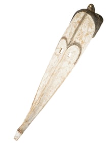 CENTRAL AFRICAN GABON CARVED WOOD RITUAL FANG MASK