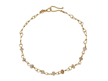 ANCIENT ROMAN EMPIRE GOLD AND GLASS BEADED BRACELET