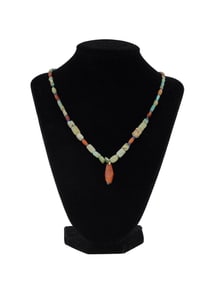 ANCIENT ROMAN STONE BEADED NECKLACE 100 TO 300 AD