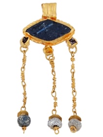 ANCIENT ROMAN EMPIRE GOLD GEMSTONE AMULET PENDANT