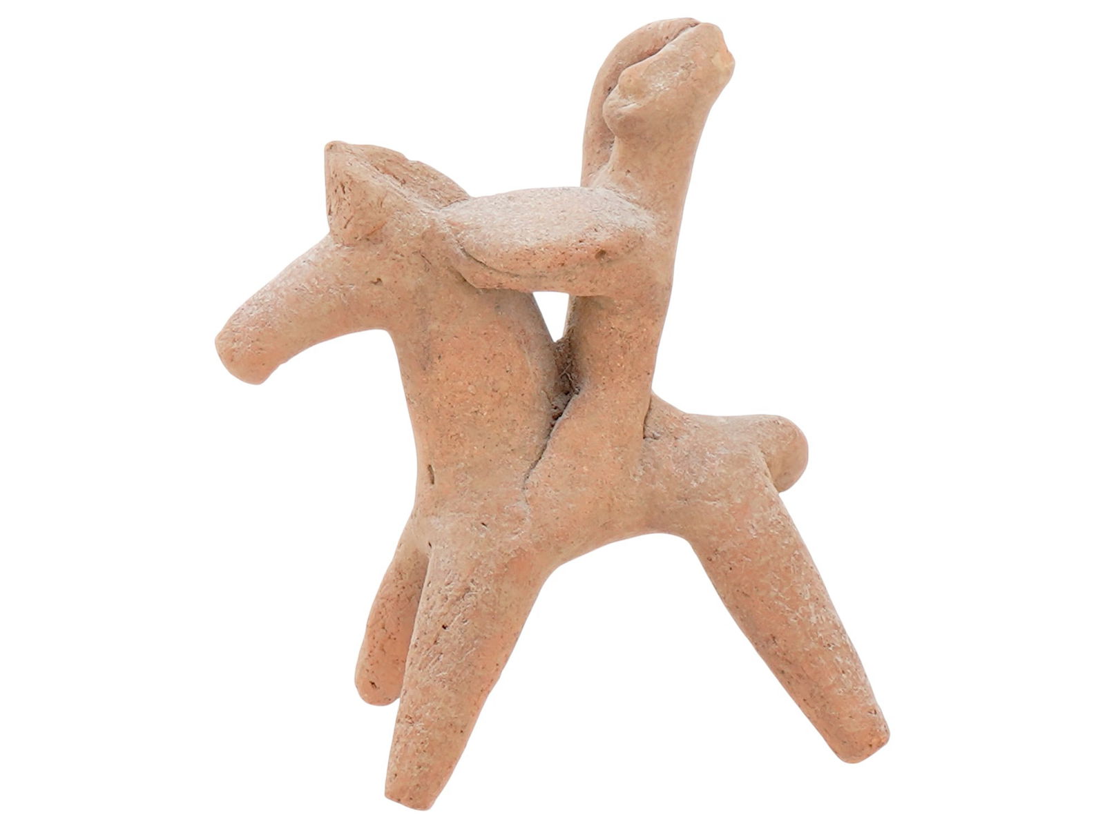 ANCIENT GREEK TERRACOTTA HORSE STATUETTE 600 TO 400 BC (1 of 7)