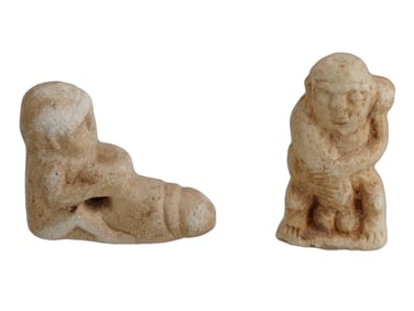 ANCIENT LATE PERIOD EGYPTIAN EROTIC AMULET PENDANTS