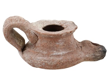 ANCIENT BYZANTINE ISLAMIC TERRACOTTA OIL LAMP