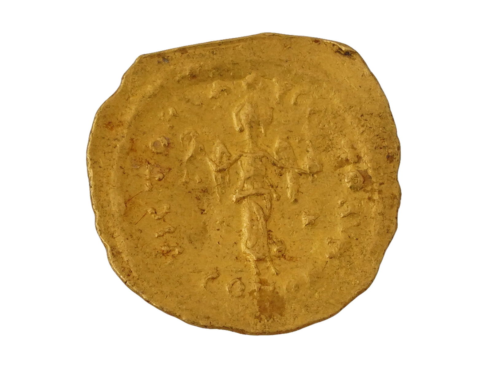 500 AD ANCIENT TREMISS BYZANTINE JUSTINIAN GOLD COIN (1 of 2)