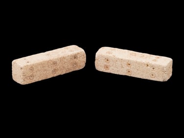 PAIR OF ANCIENT ROMAN STONE DICE 100 TO 300AD