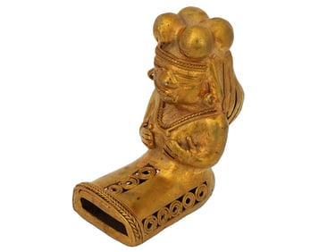 PRE COLUMBIAN TAIRONA TUMBAGA STYLE RITUAL FIGURINE