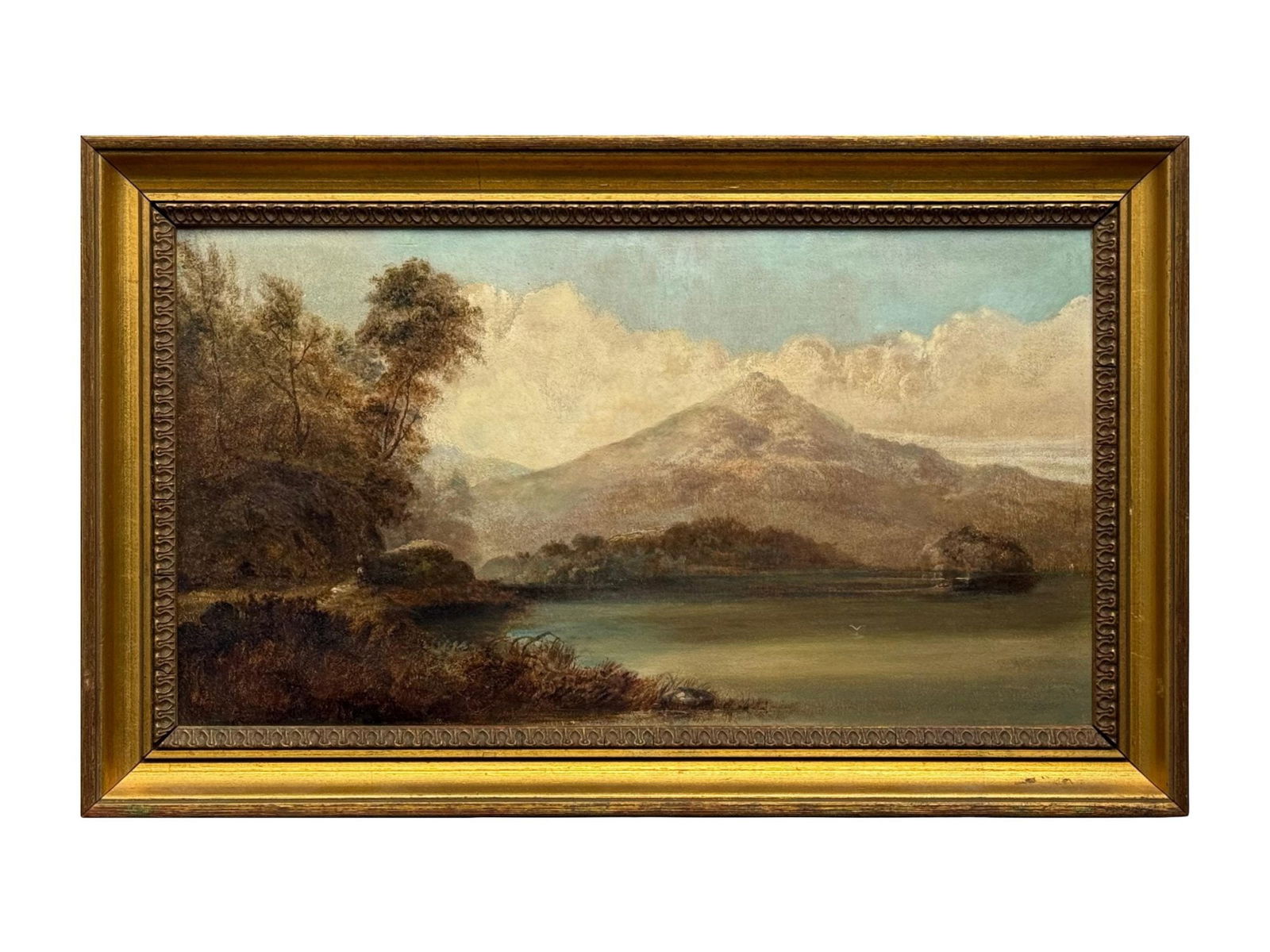 ANTIQUE AMERICAN HUDSON RIVER SCHOOL OIL PAINTING (1 of 3)