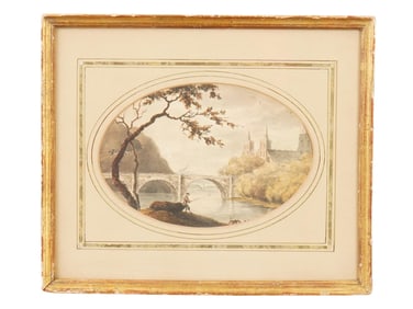 ATTR TO EDWARD DAYES ENGLISH WATERCOLOR PAINTING