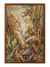 RUSSIAN PAINTING BY VICTOR FESENKO PORTRAIT OF A COUPLE