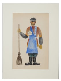 ATTR TO ANATOL PETRITSKY UKRANIAN WATERCOLOR PAINTING