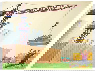 RUSSIAN GOUACHE PAINTING BY MIKHAIL BELOMLINSKY