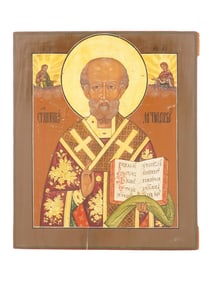 RUSSIAN ORTHODOX SAINT NICHOLAS OF MYRA ICON