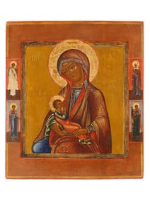 ANTIQUE RUSSIAN ICON MOTHER OF GOD THE MILKGIVER