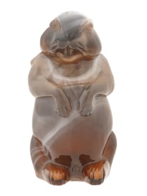 1960S CARAMEL IMPERIAL GLASS WOODCHUCK FIGURINE