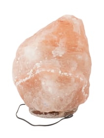 HIMALAYAN SALT LAMP OF PINK HUED ROCK SALT CRYSTALS