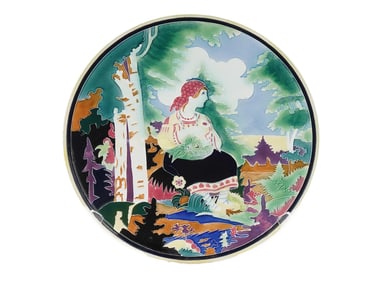 1930S VINTAGE RUSSIAN AVANT GARDE CERAMIC PLATE