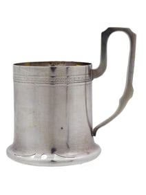 RUSSIAN GILT SILVER TEA GLASS HOLDER