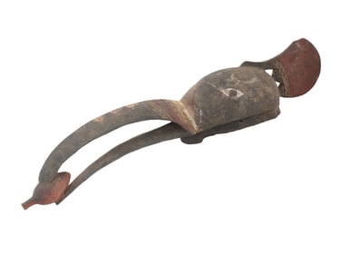 AFRICAN HAND CARVED WOODEN DAN MASK FROM LIBERIA