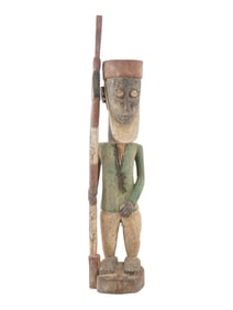 LARGE WEST AFRICA GUINEA CARVED WOOD BAGA FIGURE