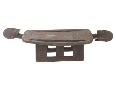 AFRICAN DOGON CARVED WOODEN MILKING STOOL FROM MALI