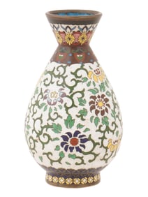 ANTIQUE JAPANESE MEIJI CLOISONNE ENAMEL VASE