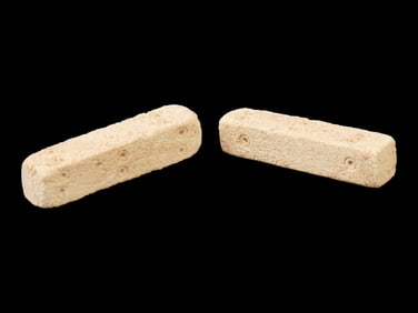 PAIR OF LARGE ANCIENT ROMAN STONE DICE 100 TO 300 AD