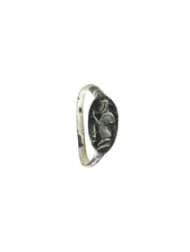 ANCIENT GRECO ROMAN ENGRAVED IMAGE BRONZE RING