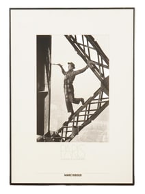 MARC RIBOUD PAINTER ON THE EIFFEL TOWER PARIS POSTER
