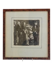 GRIGORY GLUCKMANN RUSSIAN AMERICAN INK PAINTING