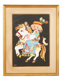 YUGOSLAVIAN ARTWORK SIGNED OVAN OBICAN THE BRIDE