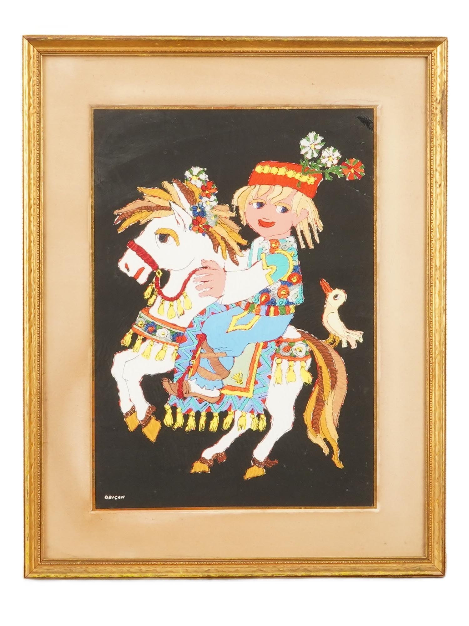 YUGOSLAVIAN ARTWORK SIGNED OVAN OBICAN THE BRIDE (1 of 5)