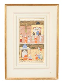 PERSIAN OR MUGHAL MINIATURE PAINTING WITH ARABIC TEXTS